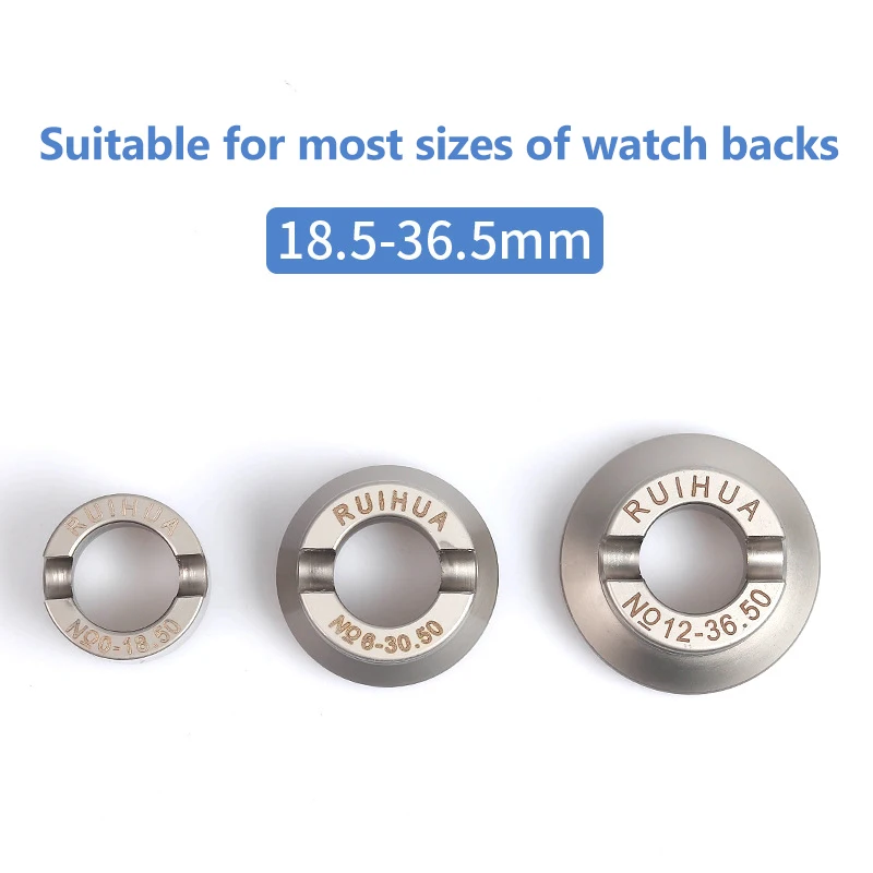 13 unids/set caja de reloj de aleación abridor trasero cubierta ranurada impermeable adecuada para herramienta removedora de relojes Rolex 18,5mm-36,5mm