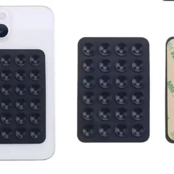 JCYECF 1pc Silicone Suction Pad For Mobile Phone Fixture Suction Cup Backed Adhesive Silicone Rubber Universal Charger Leather - Image 5