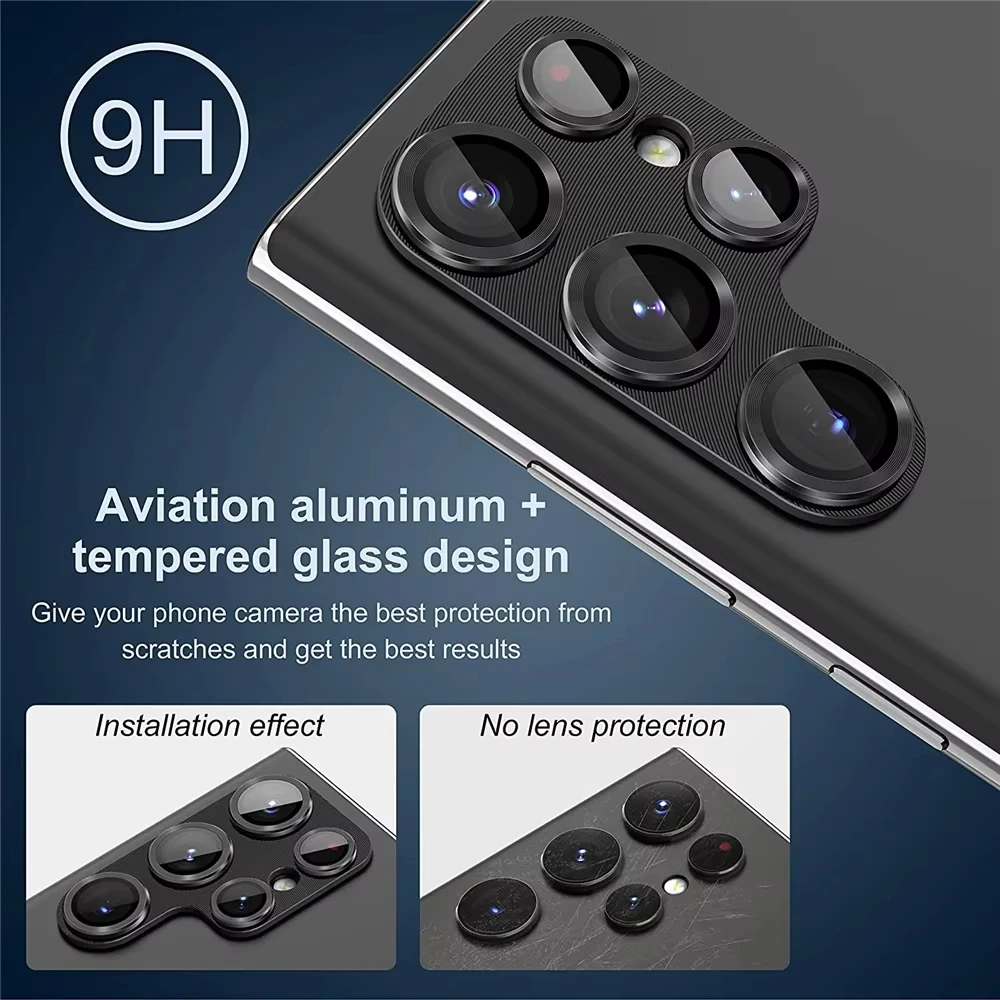 For Samsung Galaxy S26 Ultra S25 S24 S23 Plus Metal Camera Lens Protector HD Glass Protector Film Camera Screen Protectors Cover