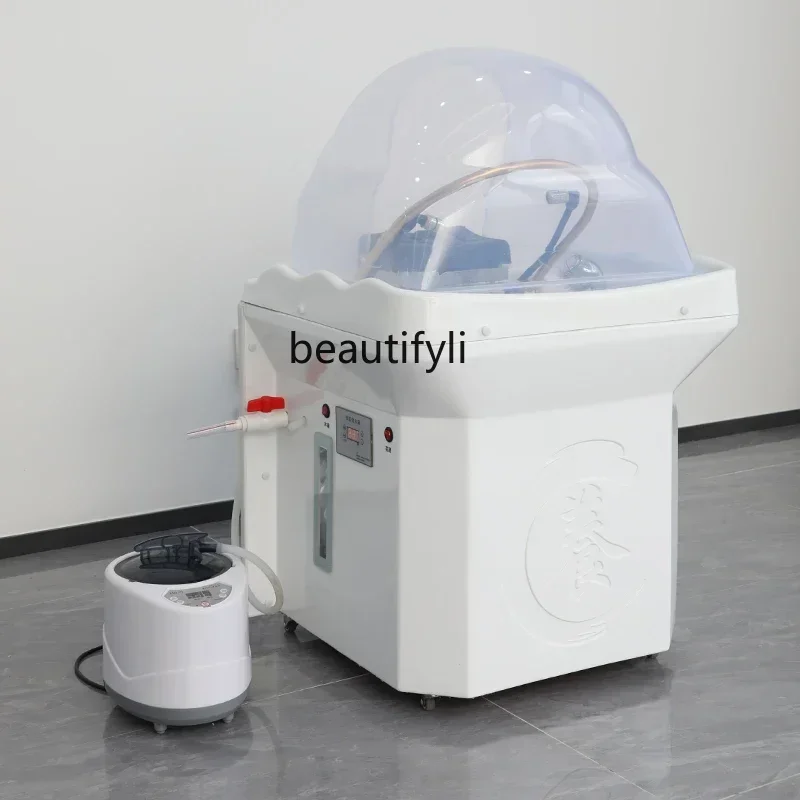

Head Therapy Basin Movable Wheel Water Storage Heating Water Circulation Fumigation Free Water Treatment Hair Care Beauty