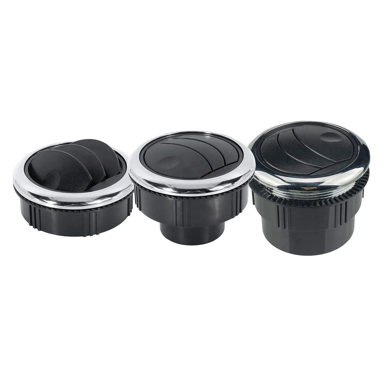 Car Air Vent Deflector Outlet Round Black Air Conditioning Outlet Replacement for RV Bus ATV Coach Louvered Side Roof