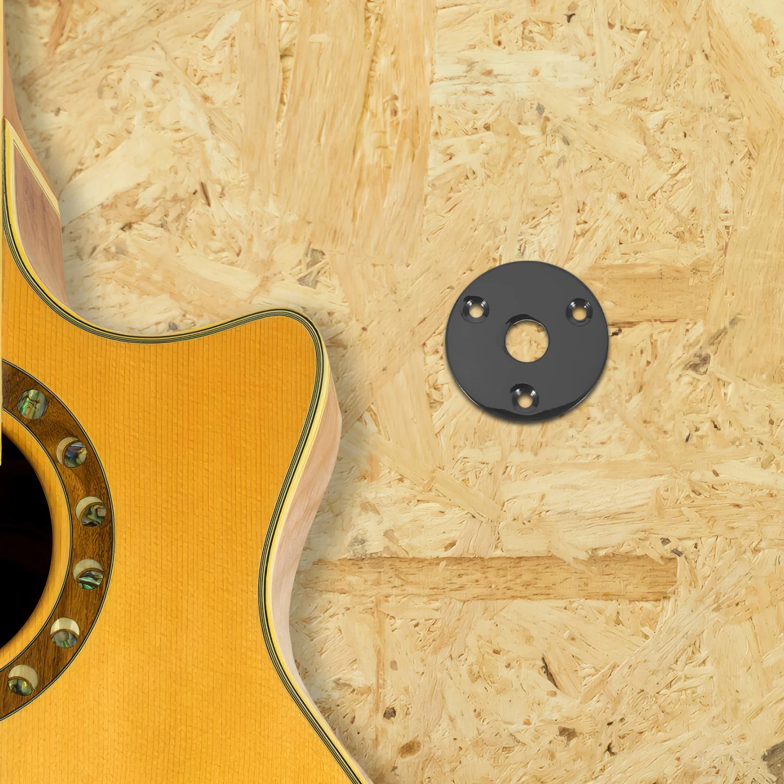 

Round Guitar Jack Plate Indented 1 4 Inch Pickup Input Output Jack Socket Plate Nickel Plated Metal Guitar Bass Parts