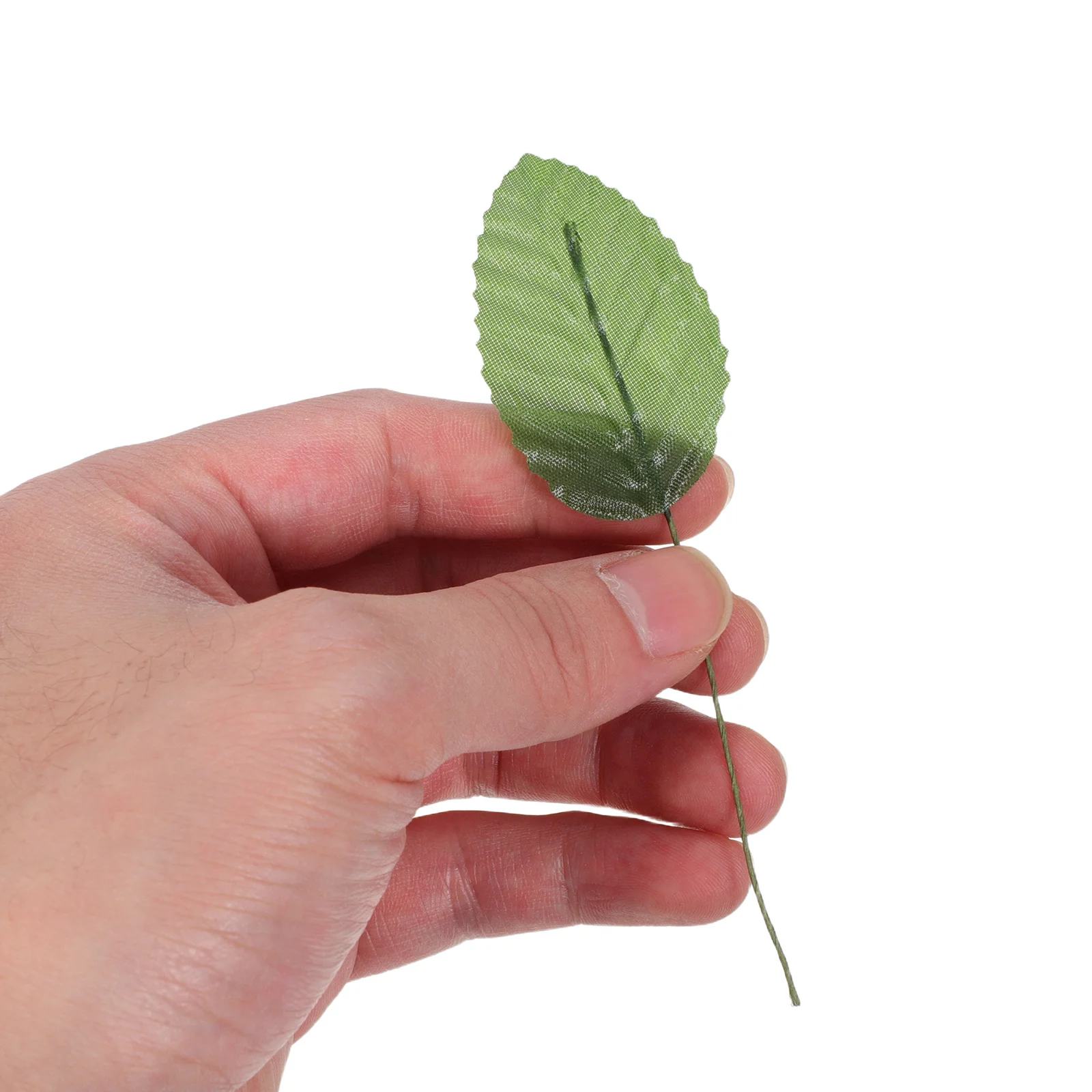 

100Pcs Fake Green Leaf Decorations, Lifelike Artificial Greenery 4x2 Inch for Bouquets, Floral Arrangements, DIY Crafts, Indoor