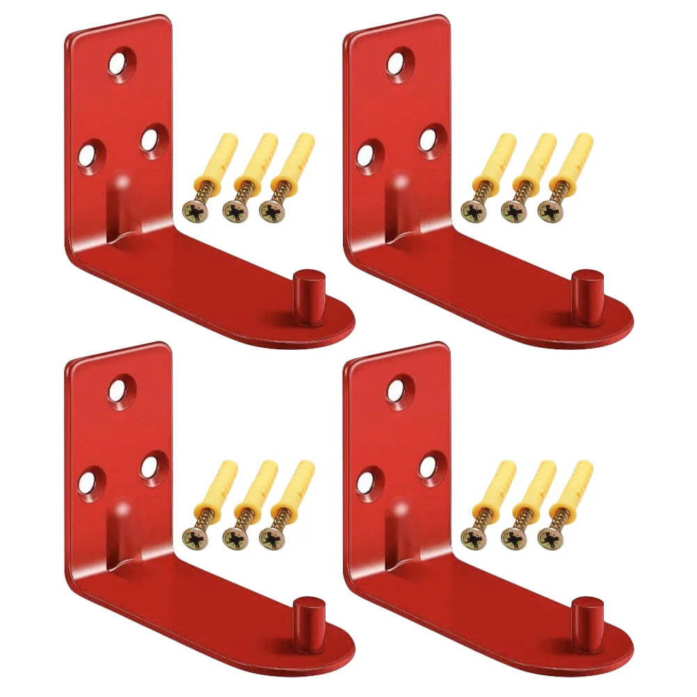 

4 Pcs Fire Extinguisher Bracket Hook for Wall Holder Metal Mounting Extinguishers