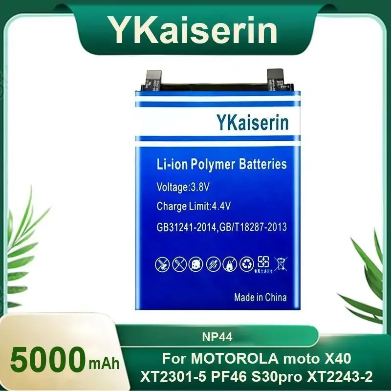 

Сменный аккумулятор YKaiserin 5000 мАч NP44 для MOTOROLA Moto X40 XT2301-5 PF46 S30pro S30 Pro XT2243-2, аккумуляторы для телефонов Moile