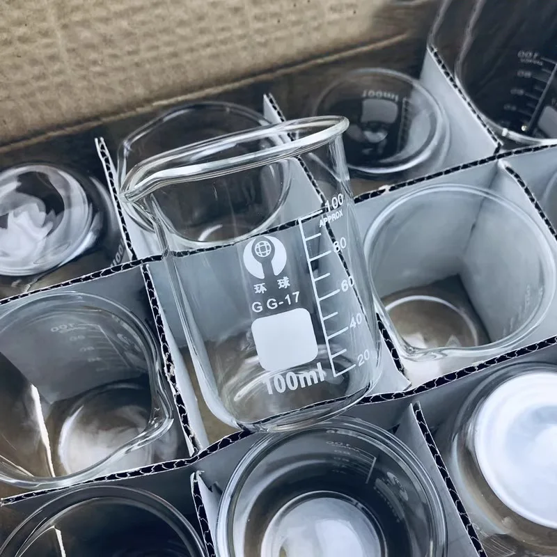 1 Set Lab Borosilicate GLass Beaker All Sizes Chemical Experiment Laboratory Equipment