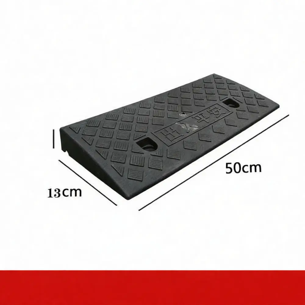 Durable Plastic Curb Ramp High Traction Threshold Pad For Scooter Mobility Wheelchair Driveway Garage Anti Slip Slope Mat