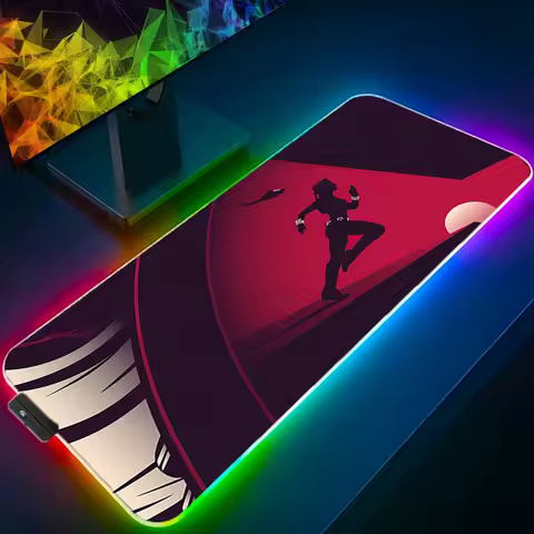 RGB Mouse Pad Kawaii M-marvel Black W-widow Gaming Accessories Computer Speed Mini Pc Gamer Keyboard LED Desk Mat Mousepad