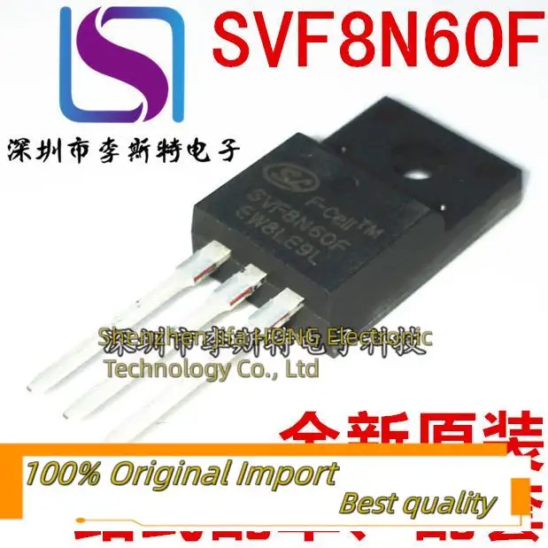 10개/몫 SVF8N60F TO-220F MOSFET SVD8N60F 8N60 600V 8A 고품질