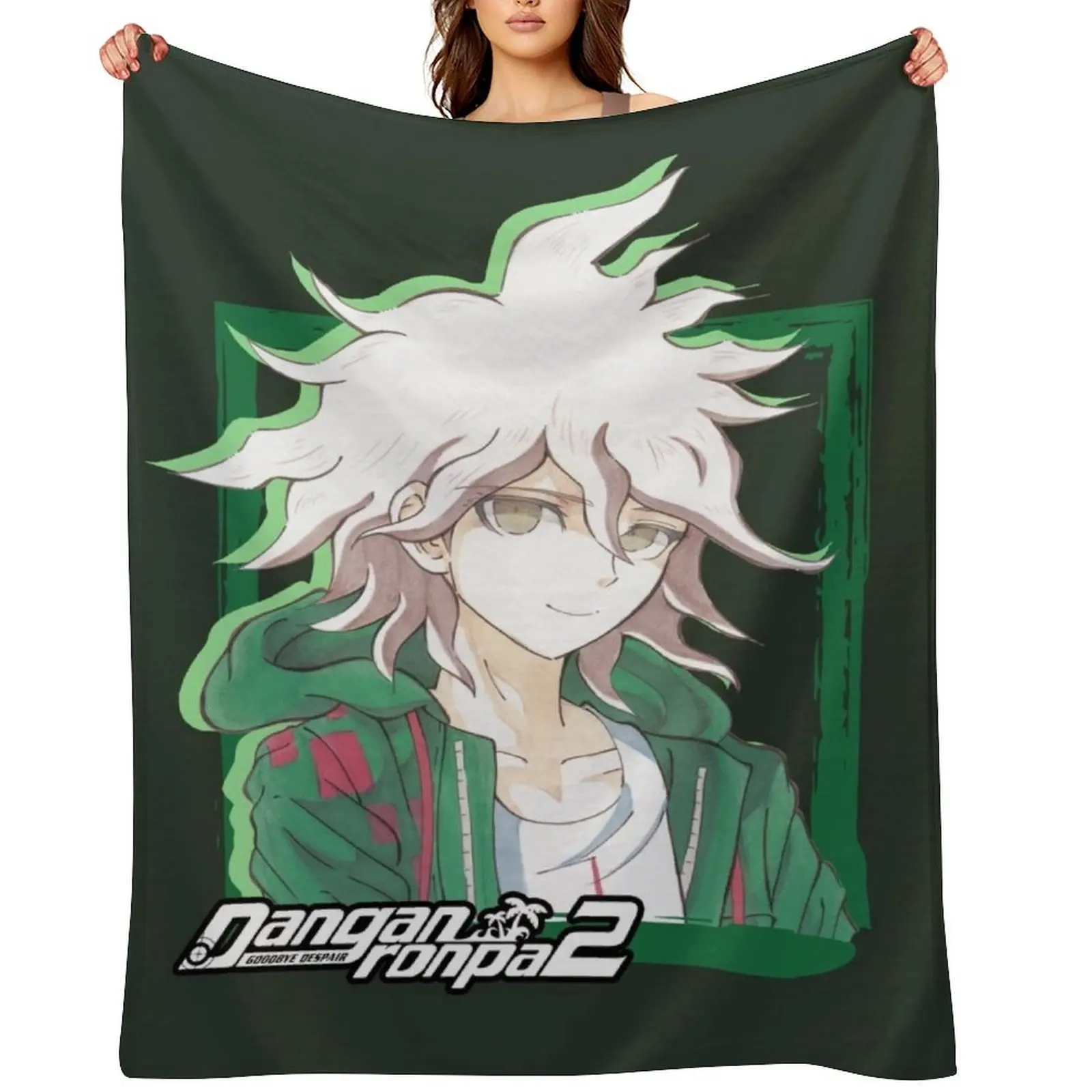 Nagito Komaeda Danganronpa 2 Throw Blanket Beautifuls Decorative Sofas Cute Plaid Polar Blankets