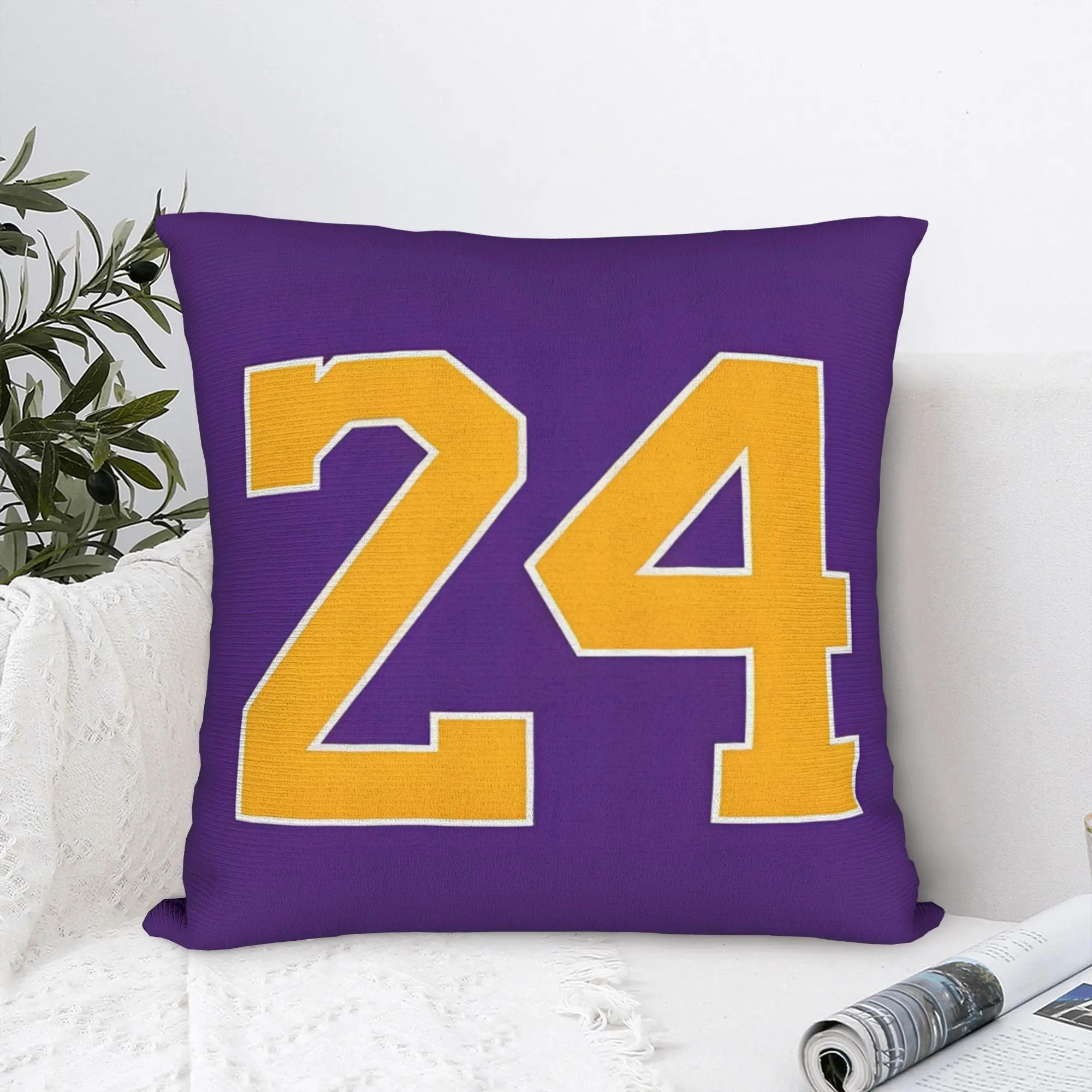 Cosplay Costume Basketball Number 24 23 8 Square Pillow Covers Polyester Home  Cushion Case Cute Decor Pillow Cover 40*40