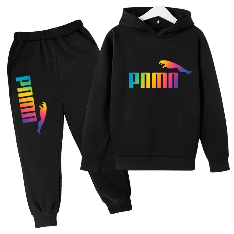 Kids Hoodie Boys Girl Sweatshirt Sweat Pants 2‑Piece Casual Top 3‑12 Years Outfit Tracksuit Jogging Classics Brand Coat Clothing