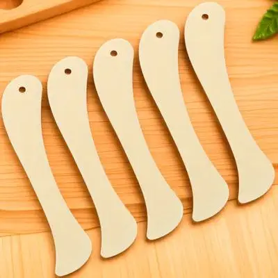 Angoily 5pcs Beige Paper Creasing Tool Bone Folder for Origami Craft Card Making Bookbinding Envelope Folding Plastic