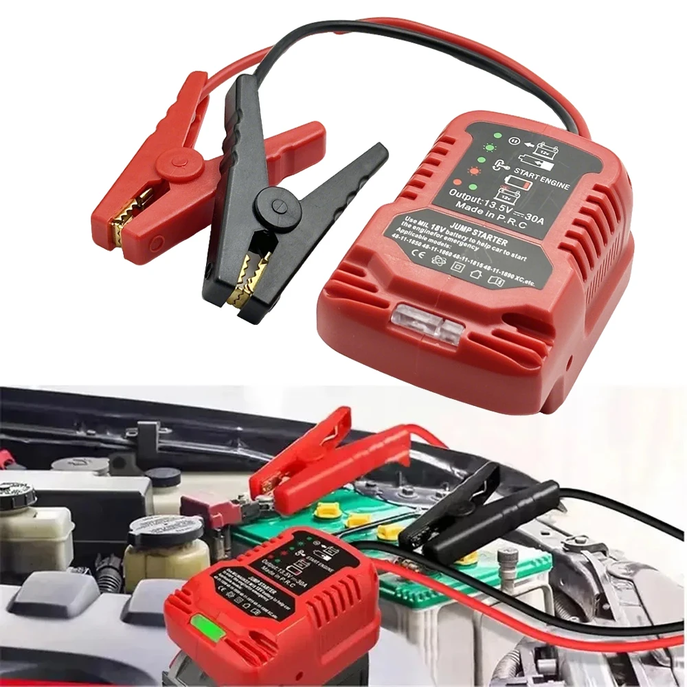 

НОВЫЙ Адаптер-кабель для запуска аккумулятора Milwaukee 18V, кабель-бустер для запуска автомобиля, сверхмощный инструмент для экстренного запуска ﻿