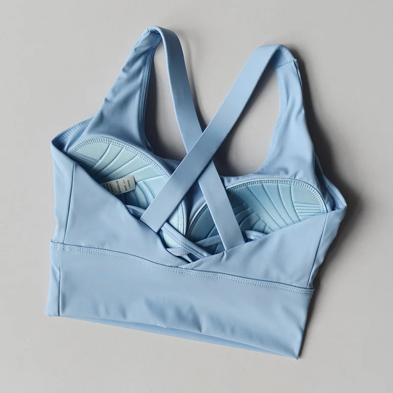 

Ударопрочный спортивный бюстгальтер для высокоинтенсивных тренировок с цельными чашками, для бега, йоги, с эффектом пуш-ап, дышащий, с красивой спинкой, для женщин