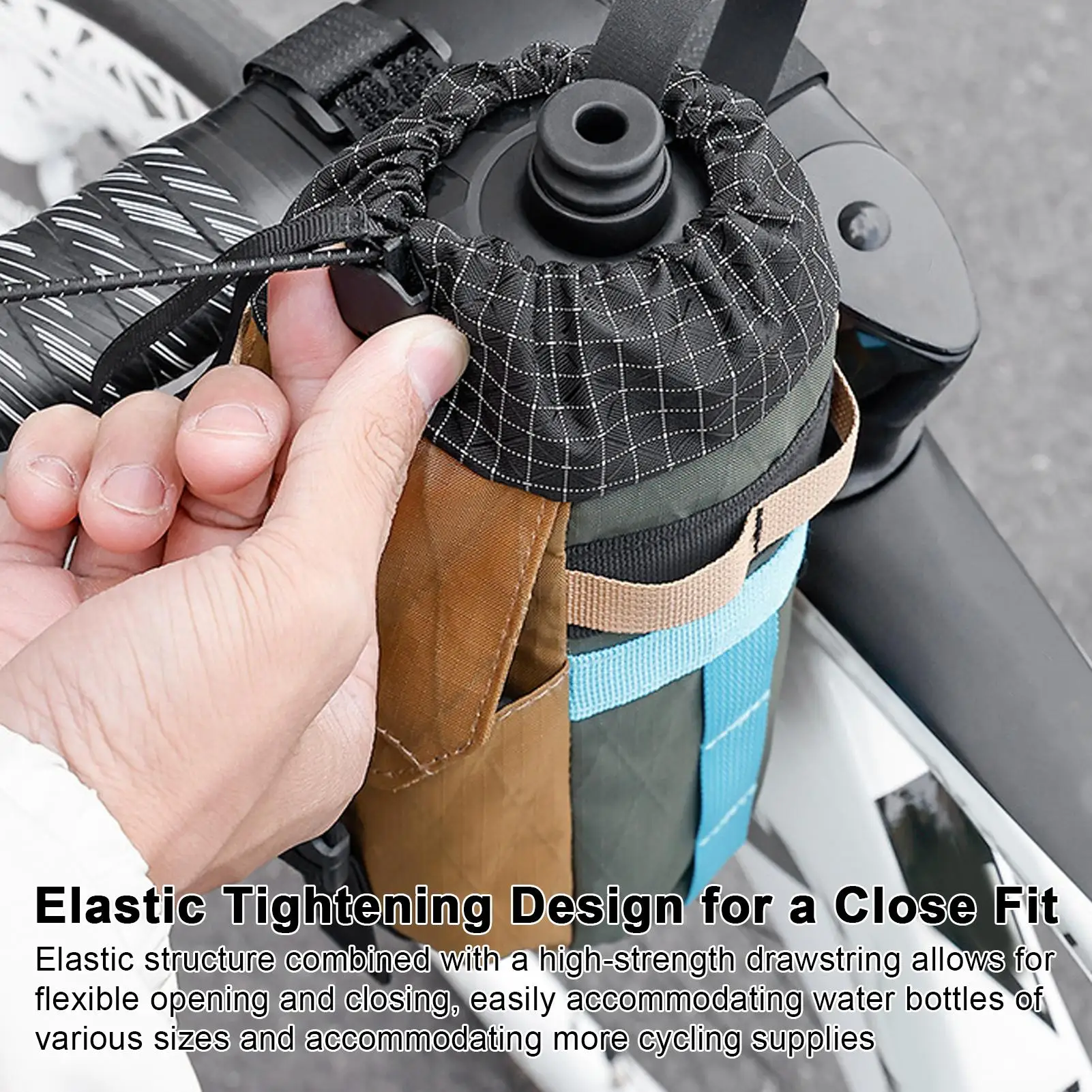 

Bicycle Handlebar Bag With Side Pocket Waterproof Insulated Water Bottle Bag Cycling Front Tube Bag For Road Mountain bike