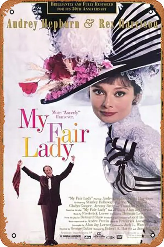 Metall-Blechschild – My Fair Lady, 1964 – Poster, Metallplakette, Café, Bar, Wanddekoration für Zuhause