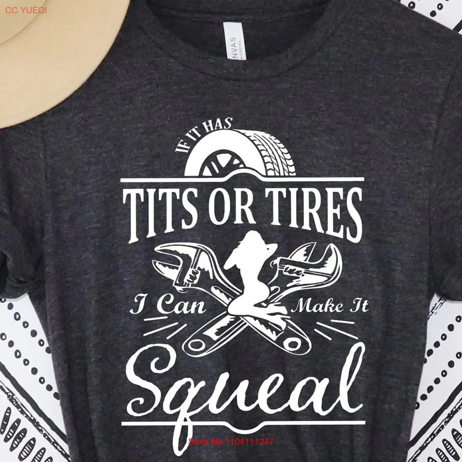 If It Has Tits Or Tires I Can Make Squeal Mechanic T Shirt Wrench Handyman Funny Sarcastic Car vintage Washed