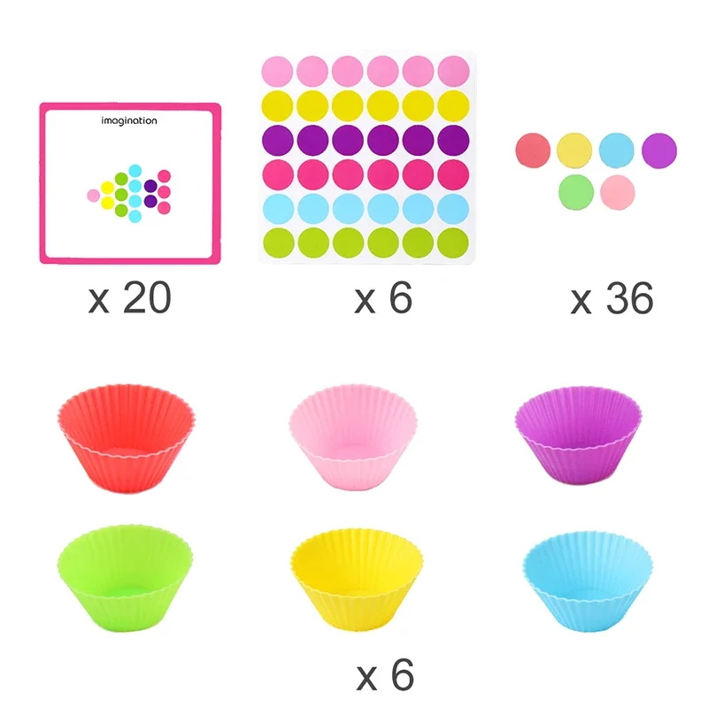 Giocattoli educativi in legno per bambini Gioco da tavolo Puzzle Giocattoli Montessori Ordinamento dei colori Carte abbinate Regali precoci per bambini