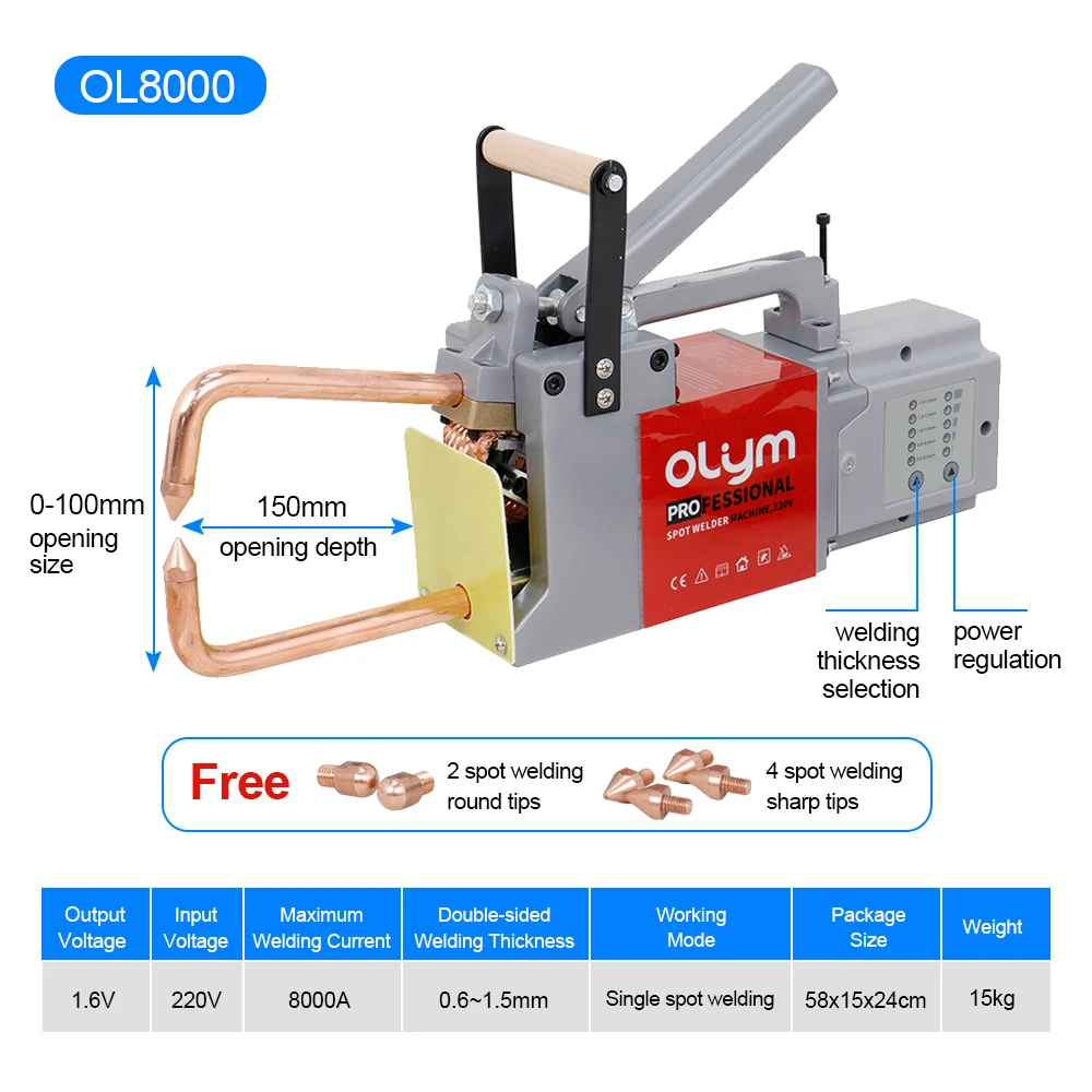 Top Quality Mini Portable Double Side Spot Welding Machine Handheld Portable Auto Body Spot Welder