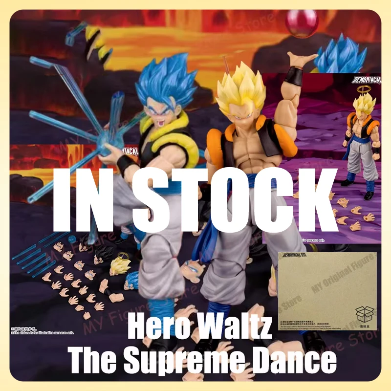 

IN Stock Demoniacal Fit Gogeta Figure Dragon Ball Z SHF Hero Waltz Gogeta The Supreme Dance Super Saiyan Trunks Action Figure