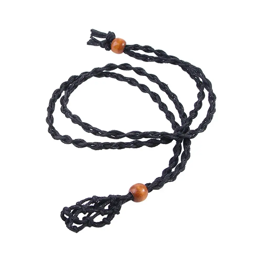 With Adjustable Length Hand-knitted Braided Empty Stone Holder Braided Necklace Cord Necklace Cord Crystal Necklace Holder