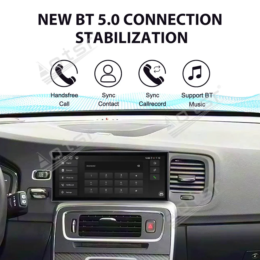 Radio de coche con pantalla táctil integrada de 15.8 pulgadas, GPS, navegación estéreo para Volvo V60 2012-2018, unidad principal multimedia con CarPlay y Android Auto.