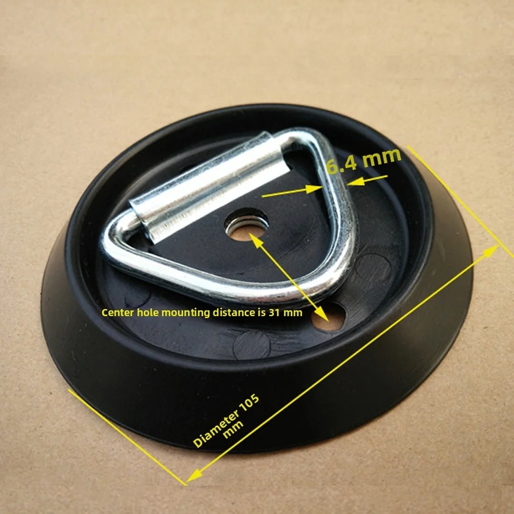 Cargo Anchor Point Trailer Floor Hook For Heavy Hauling For Outdoor Transport Black Powder Coat Weatherproof Material