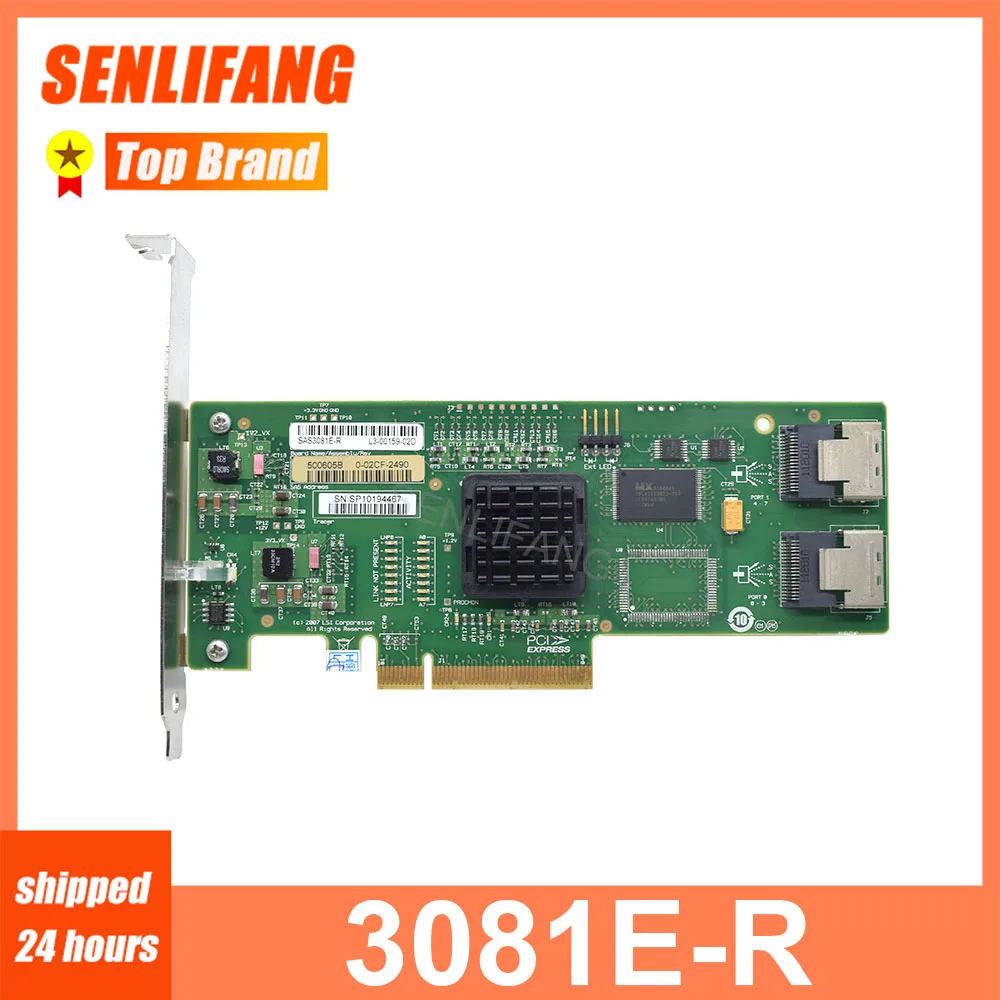 

3081E-R 587330-001 587900-001 Raid Card For LSI SAS B3 8 Port HBA JBOD SFF8087 MiniSAS 3Gb PCI-E X8 Controller Card