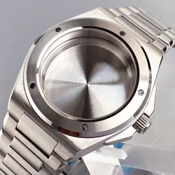 40mm for Mod Watch case sapphire glass Fit NH35 NH36 Dive Men's wristwatch Accessories Parts Steel Bracelet