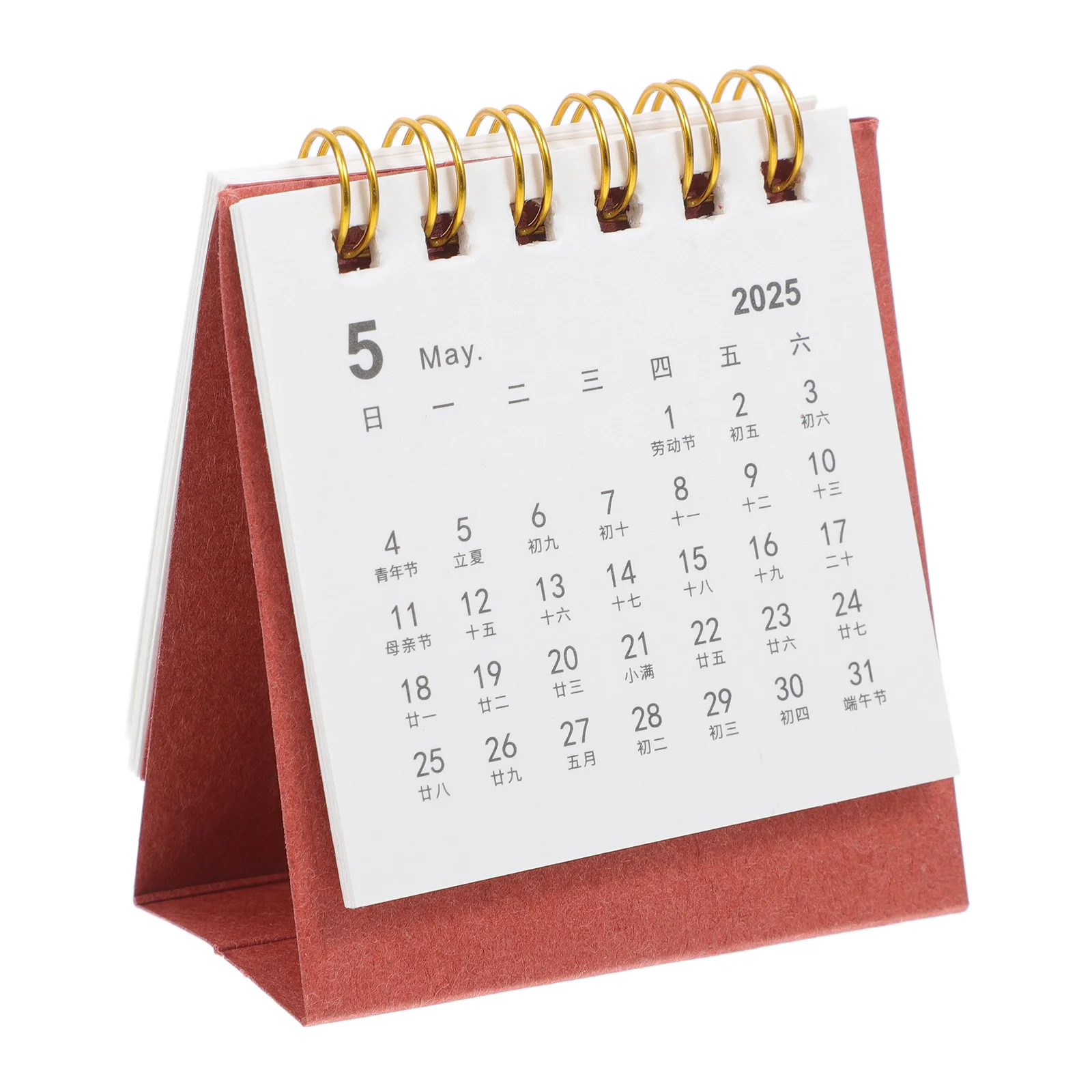 

Mini Desk Calendar 2025 Small Brown Monthly St Home Office Accessory Daily Use Decorative Table Schedule Note