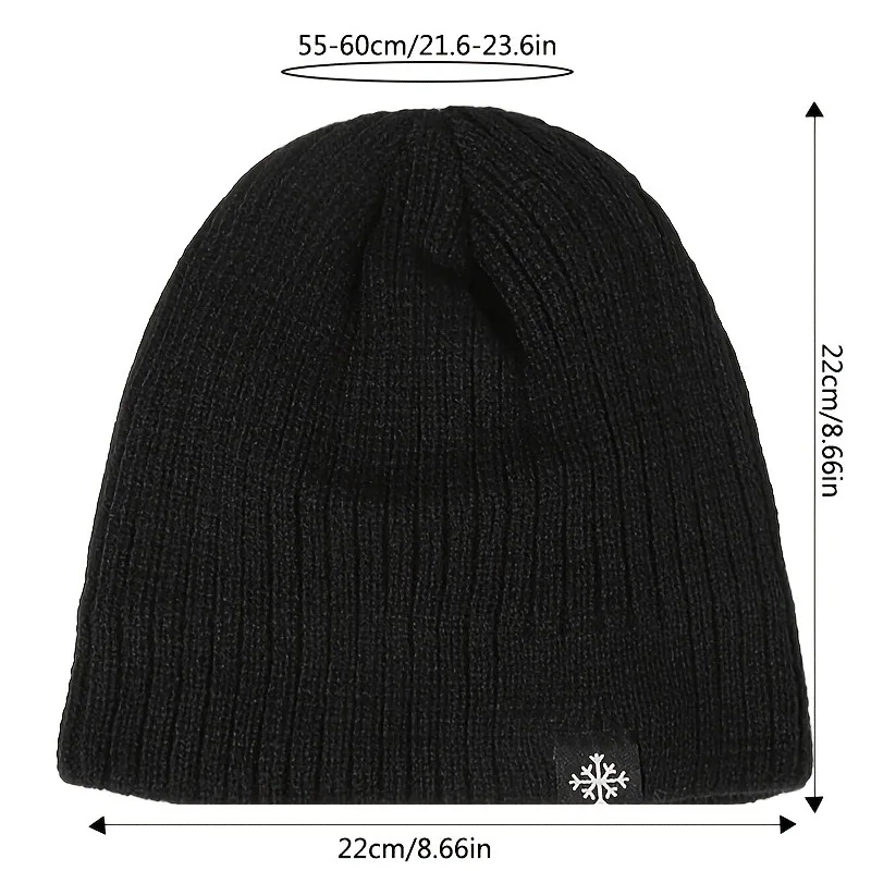 Autumn/Winter Fleece Thick Knitted Thermal Blend Hat