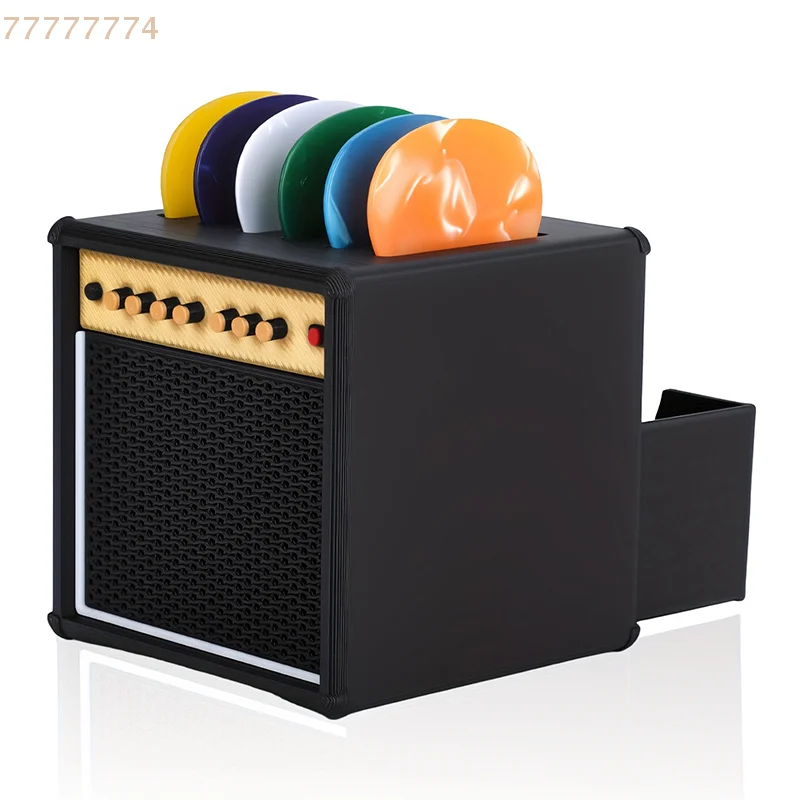 Ultimate Guitar Pick Storage Solution: 3D Printed Portable Holder with Drawer; Shielded from Water and Dust.