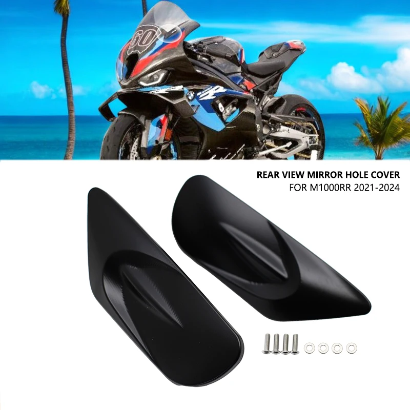 For BMW M1000RR M1000 RR M 1000RR 2021-2024 Motorcycle Rearview Mirror Base Cover Windshield Drive Eliminator Mirror Hole Cover