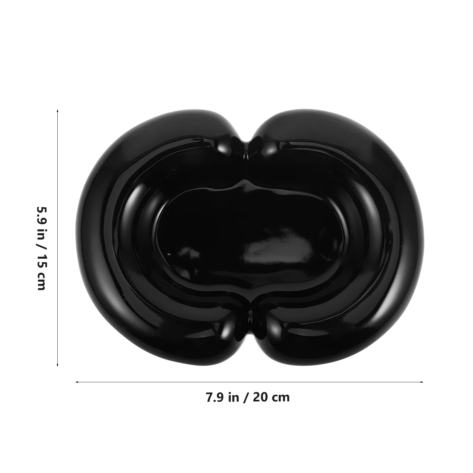 Black Ceramic Jewelry Tray Modern Decorative Jewelry Organizer Tray for Rings Earrings Necklaces Bracelets Watch Keys Gift