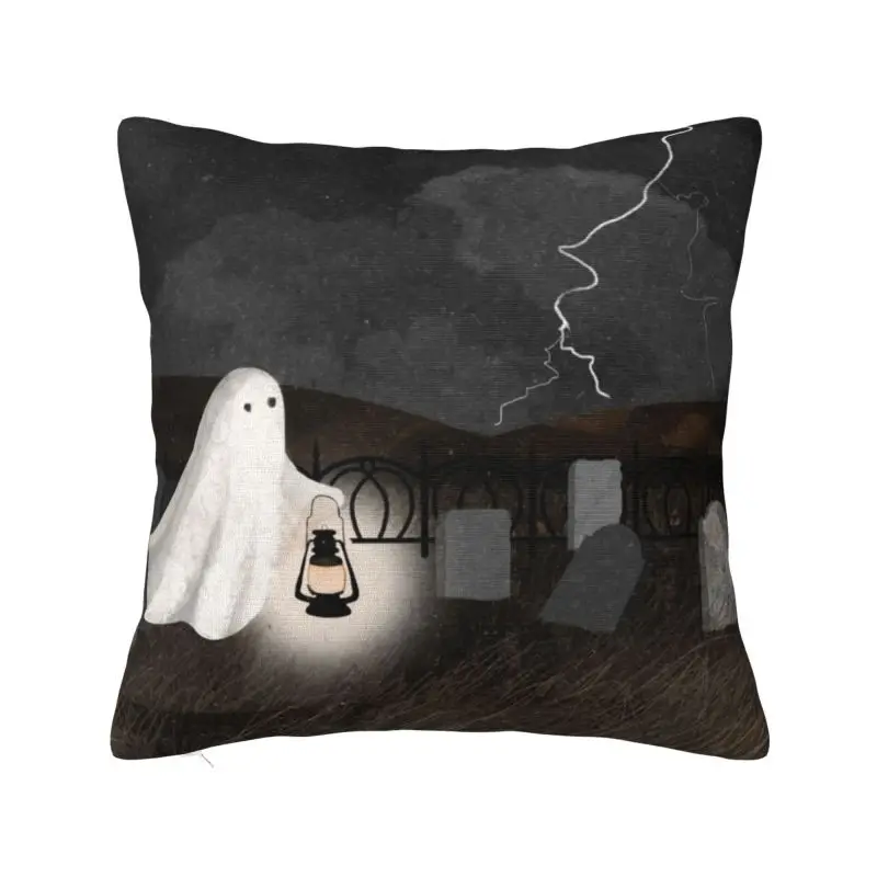 

Custom The Graveyard Cushion Cover Halloween Horror Ghost Velvet Modern Pillows