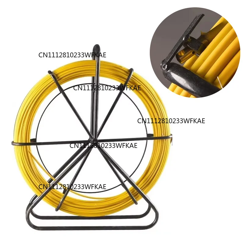 4/5/7mm Fiberglass Wire Cable Running Rod Duct Rodder Snakes Fish Tape Rodder Reel Wire Cable Running Puller Rod