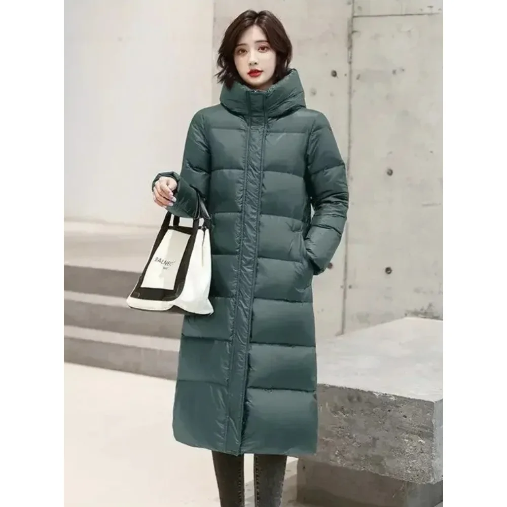 

Thick Cotton Coats 2024 Winter Parka Black Jackets Women's Long Parkas Hooded Warm Winter Coats Female Black Overcoats