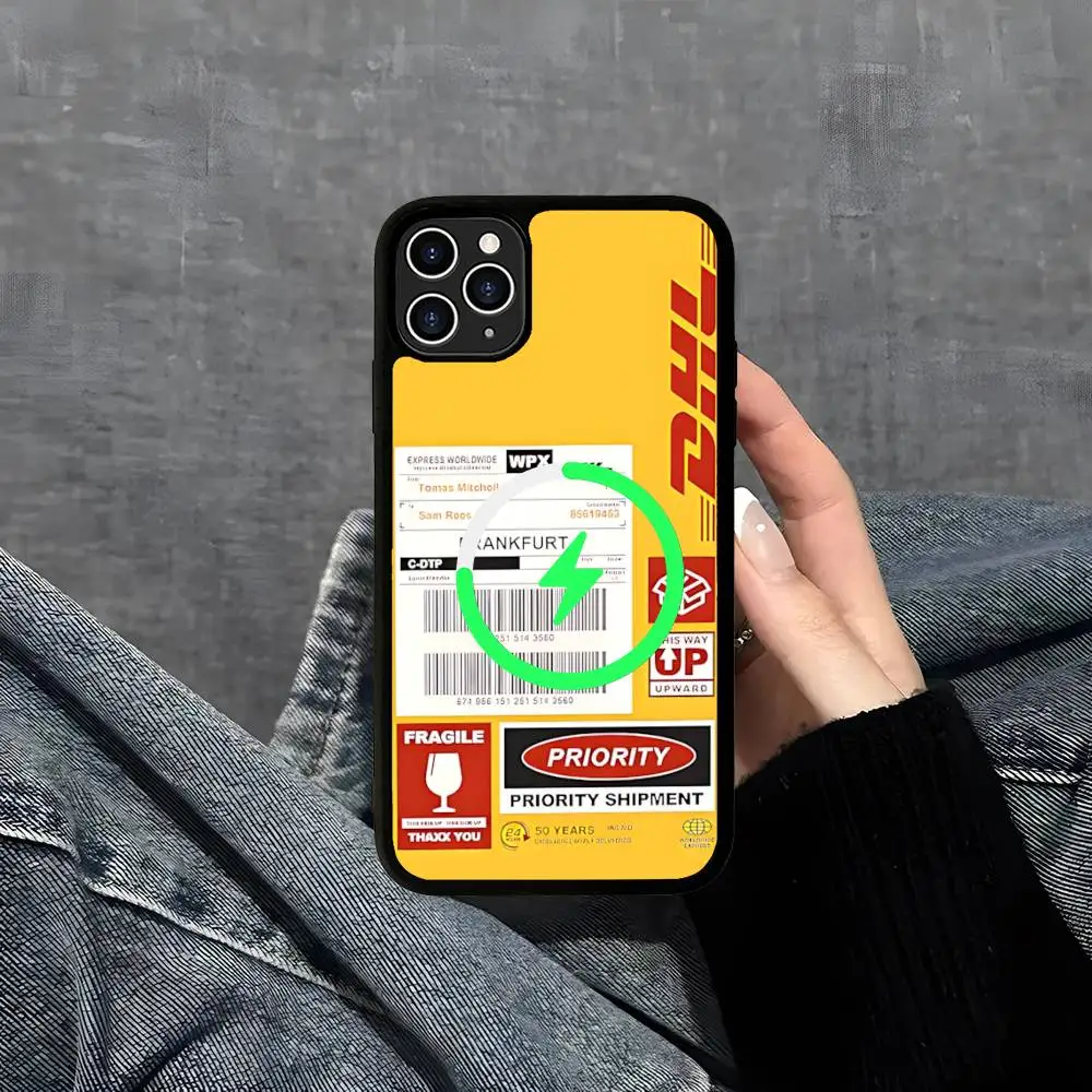 International Logistics D-DHL Logo Phone Case For IPhone 16 15 14 13 12 11 17 Pro Max Plus Magnetic Wireless Cover