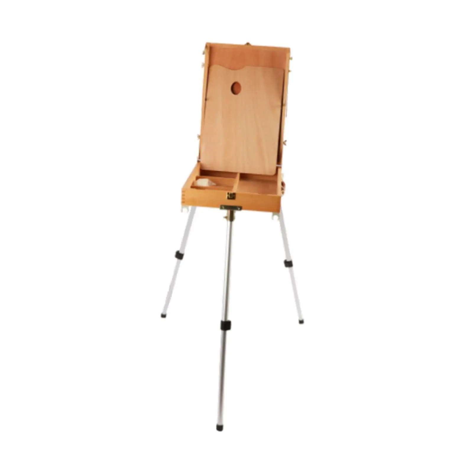 Wooden Painting Easel Drawing Shelf Handcraft with Handle Art Supplies Organizer Sketch Box Easel for Beginners Drawing Indoor