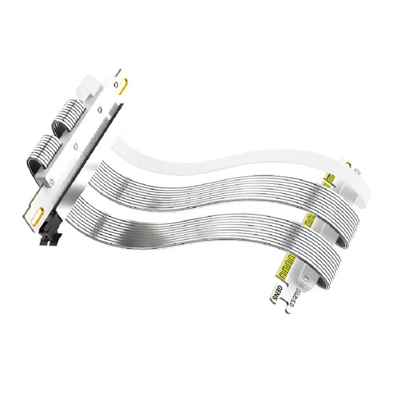 A53M-Dual Reverse Pcie 5.0 X16 Riser Cable 180 To 180 GPU 128Gb/S High-Speed Design Extension Cable For ITX Cases 25Cm