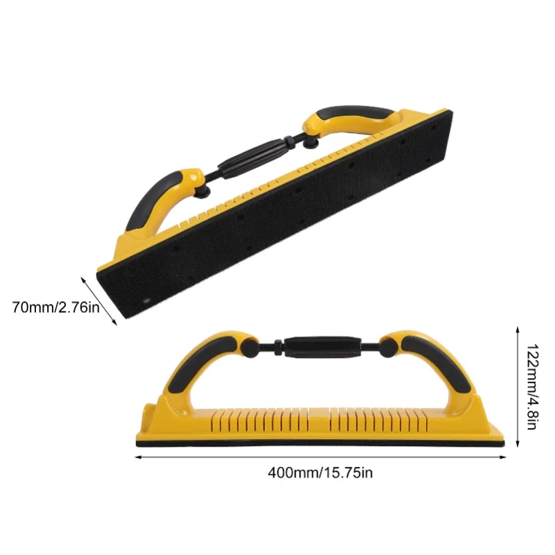 Hand Sanding File Block 70x400mm Adjustable ABS Dust Extraction Sanding Block For Automotive Flocking Sticky
