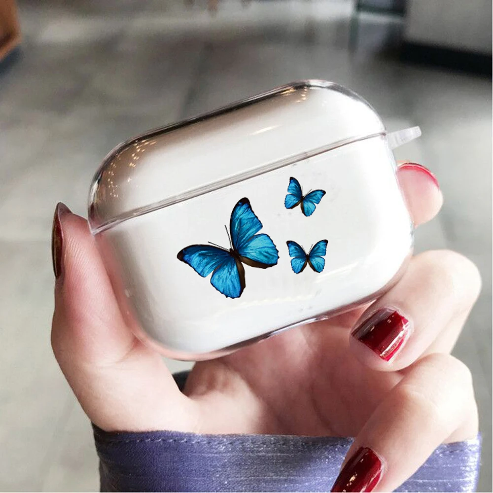 Pretty Cute Butterfly Cover For Apple Airpods 2 1 3 4 Heardphone Earphone Coque Soft Funda AirPod Pro Covers Earpods Case Capa