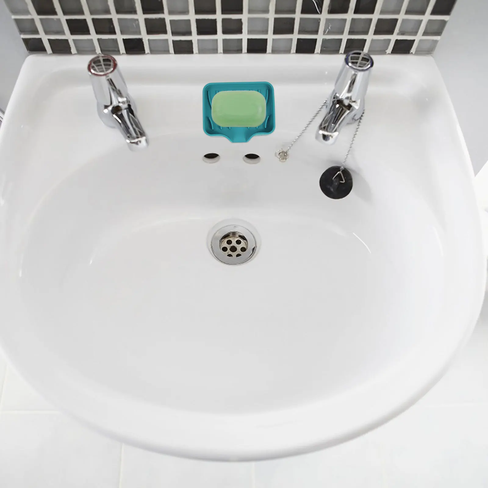 2 قطعة صندوق الصابون الإبداعي مع ثقب الصرف طبق صابون سيليكون سميك للمنزل الحمام المطبخ استخدام تجفيف طويل الأمد