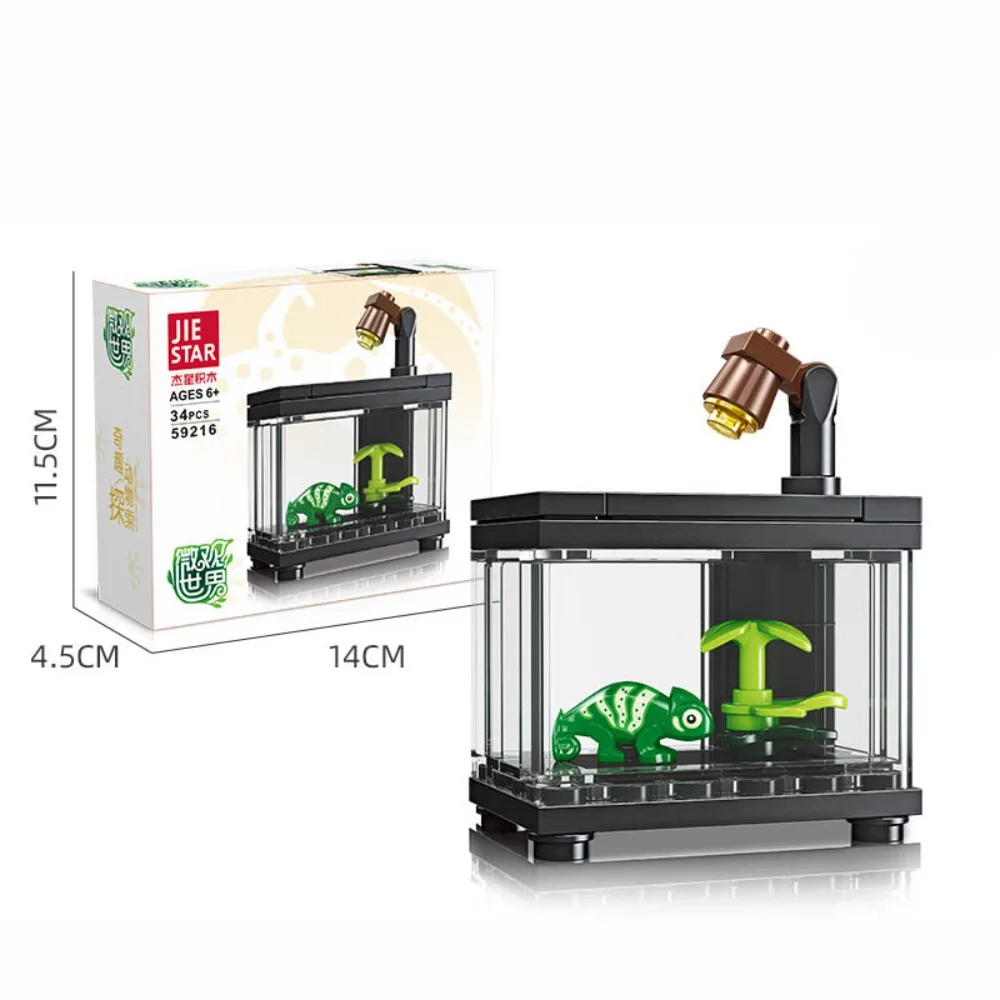 Nouveaux blocs de construction en plastique micro monde Aquarium assembler des jouets bricolage tortue ornement de bureau enfants cadeau