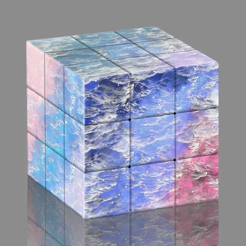 

Волшебные кубики-головоломки: Красочный куб-волна с плавным вращением для детей и взрослых, антистресс-головоломка, игрушка-подарок