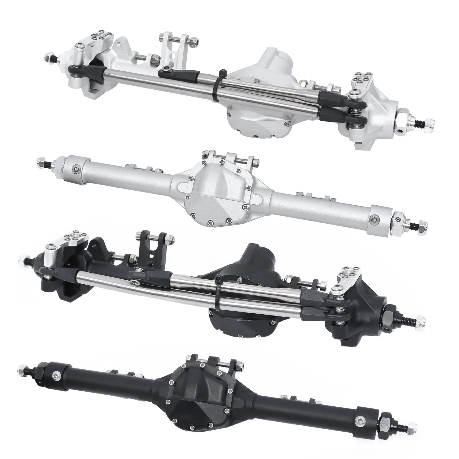 Aluminiowa jednoczęściowa oś konstrukcyjna z przesuniętą prostą osią do 1/10 RC Crawler Axial SCX10 II Vanquish VS4-10 Rock Truck Part