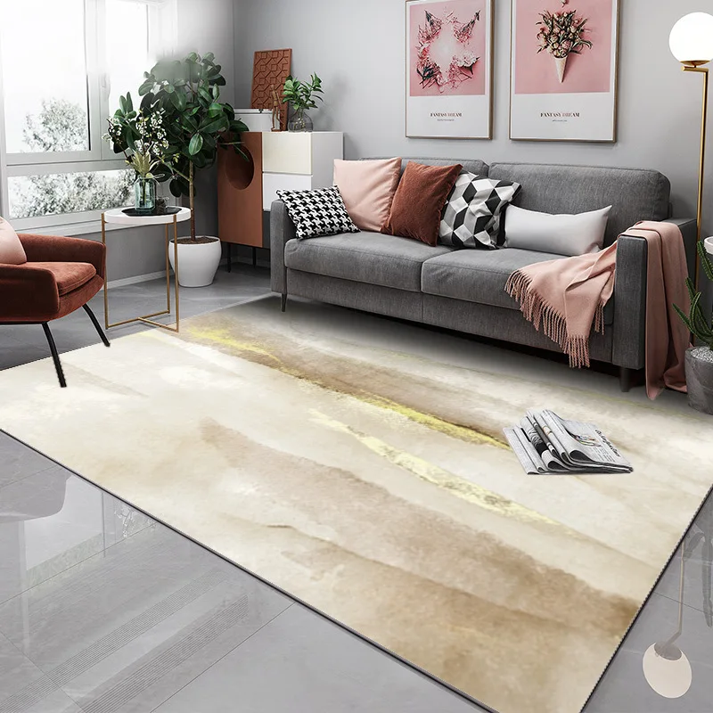 Modern Light Luxury Living Room Decoration Large Area Carpet Lounge Rug Abstract Rugs for Bedroom Non-slip Washable Floor Mat image 2