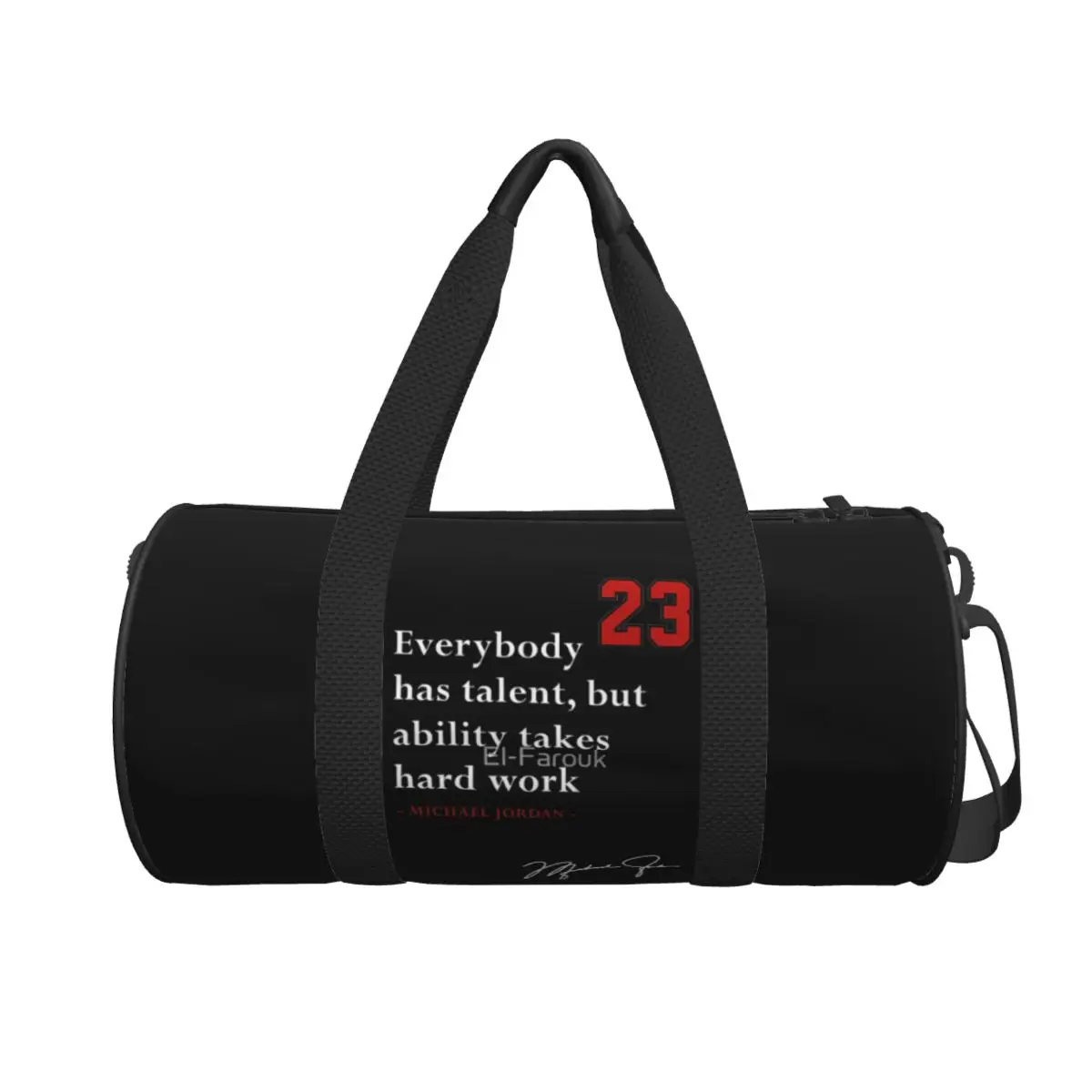 Michael-Jordan Quote Women Men Round Large Capacity Travel Duffel Bag Carry On Luggage Bag Men Tote Large Capacity Sport Holdall