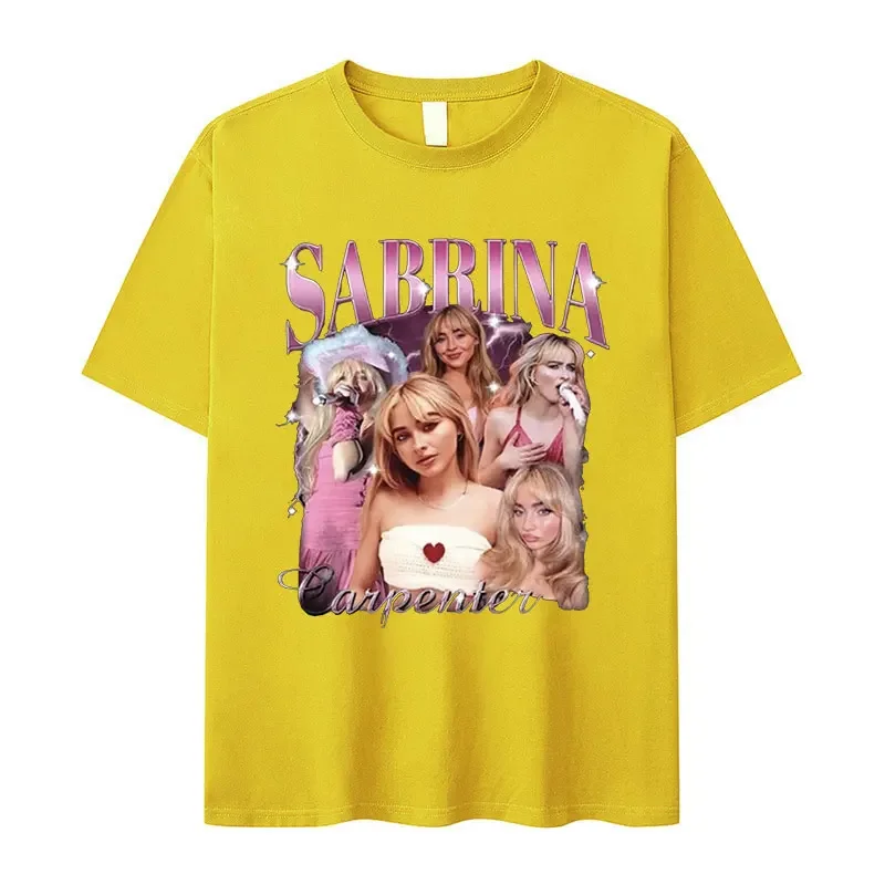 女性のレトロな特大Tシャツ,90年代のサブリナカーペンター,音楽ツアー